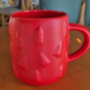 Bay Island Red 3 D Ceramic Mug with Tree Design